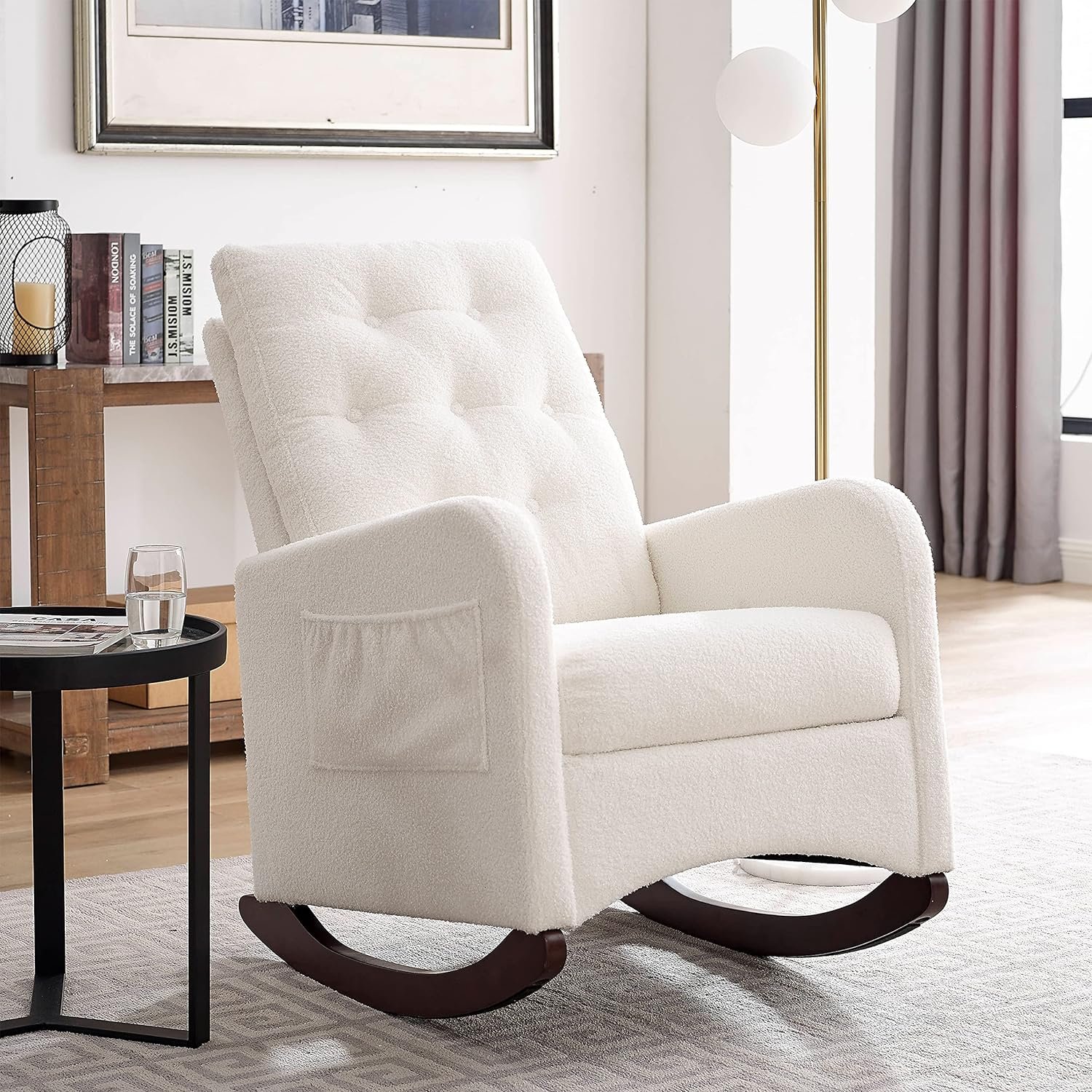 Button Tufted Upholstered Glider Rocker Review