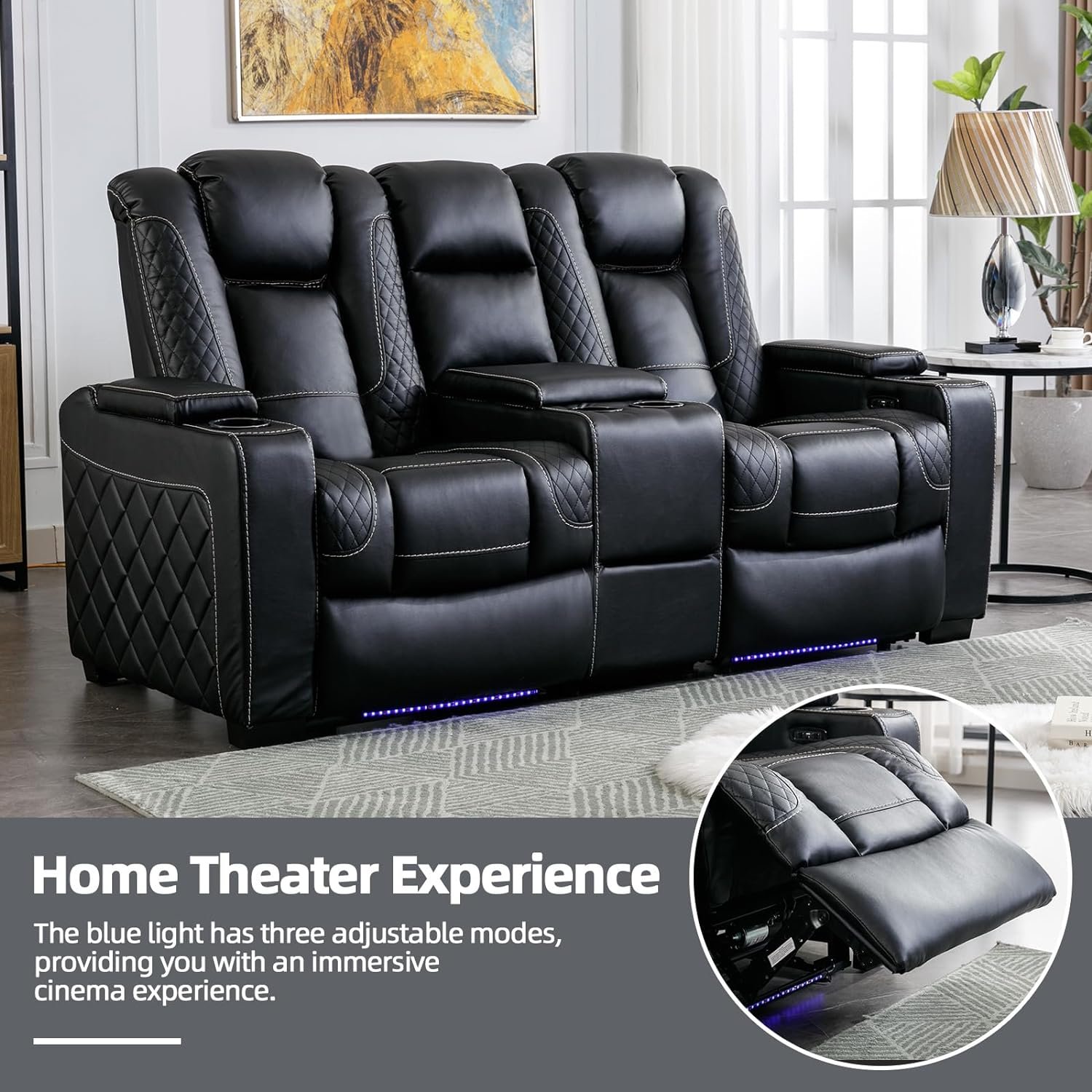 CANMOV Brown Faux Leather Electric Recliner Chair Review