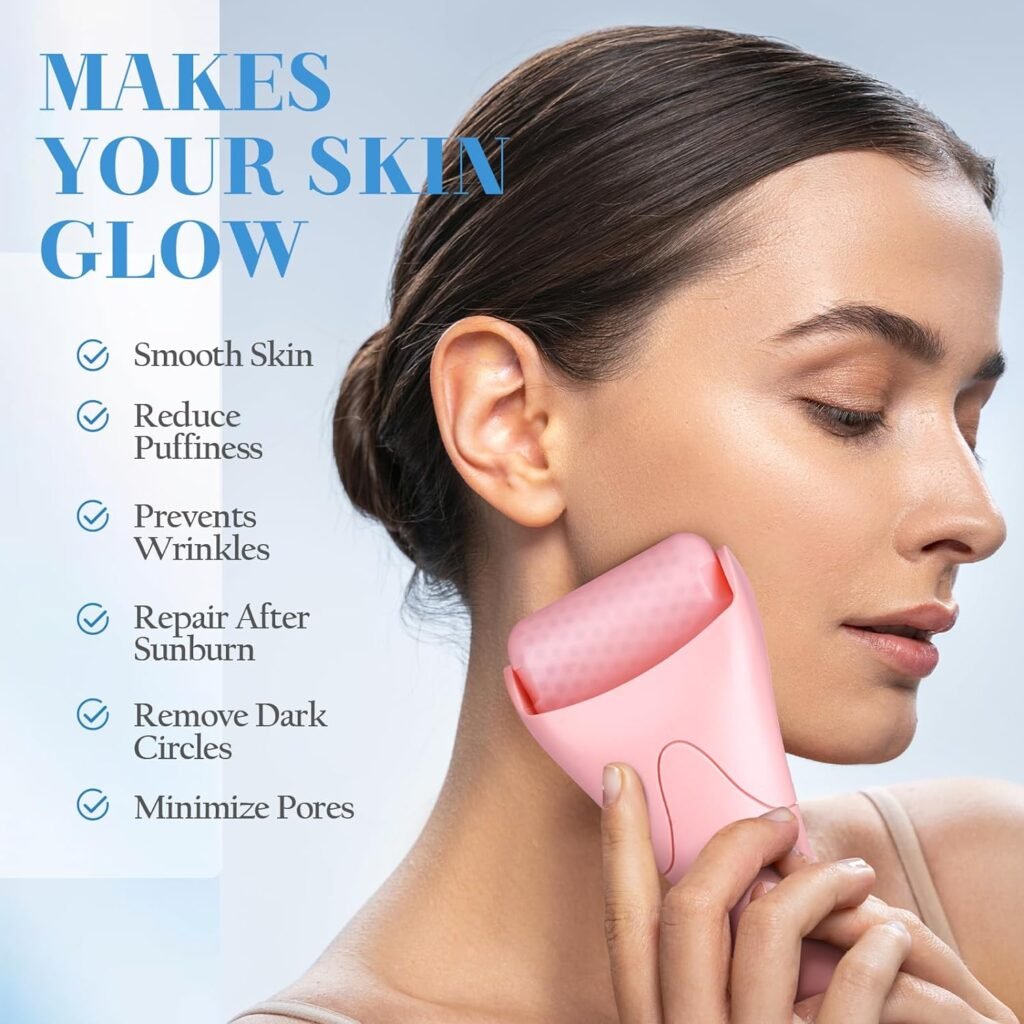 Christmas Stocking Stuffers Women Gifts: Ice Roller for Face Eye Body Unique Present Ideas Gadget for Wife Mom Her Girl Who Have Everything Skincare Face Roller Facial Massager Beauty Skin Care Tools