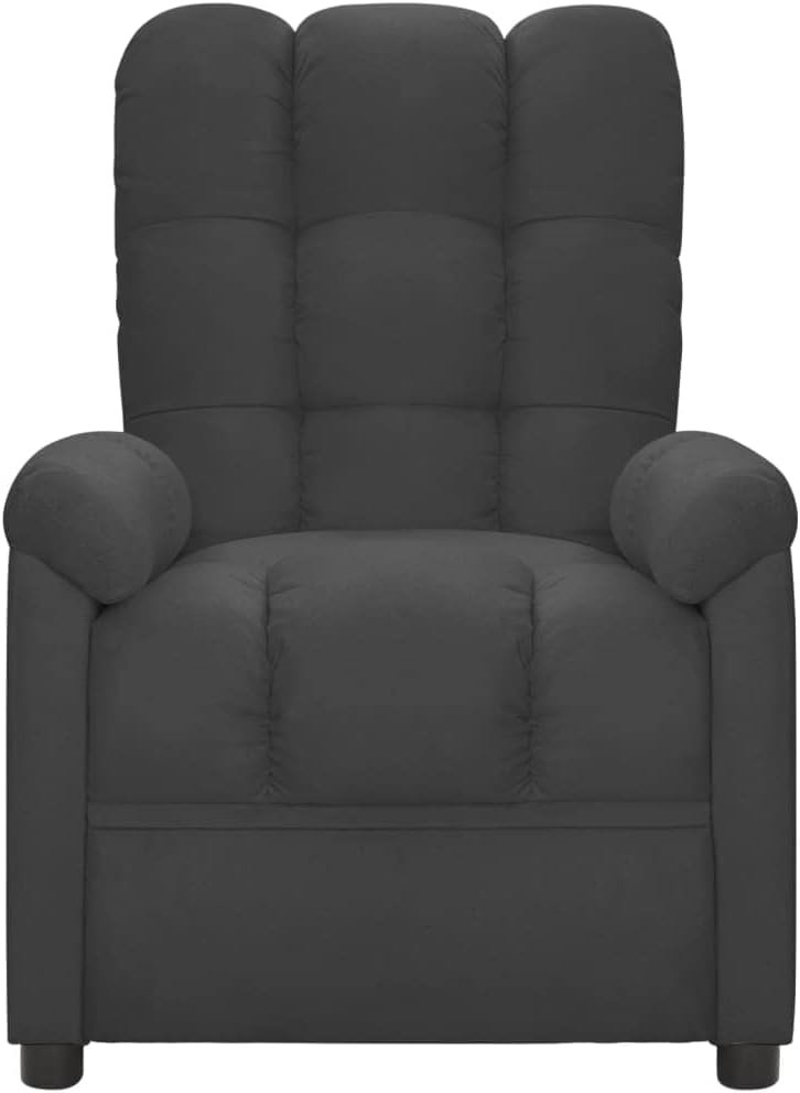 CKioict Full Body Massage Chair Recliner,Adjustable Backrest and Footrest,6Point Vibration Massage,with Remote Control,for Living Room, Bedroom, Office,Massage Recliner Dark Gray Fabric