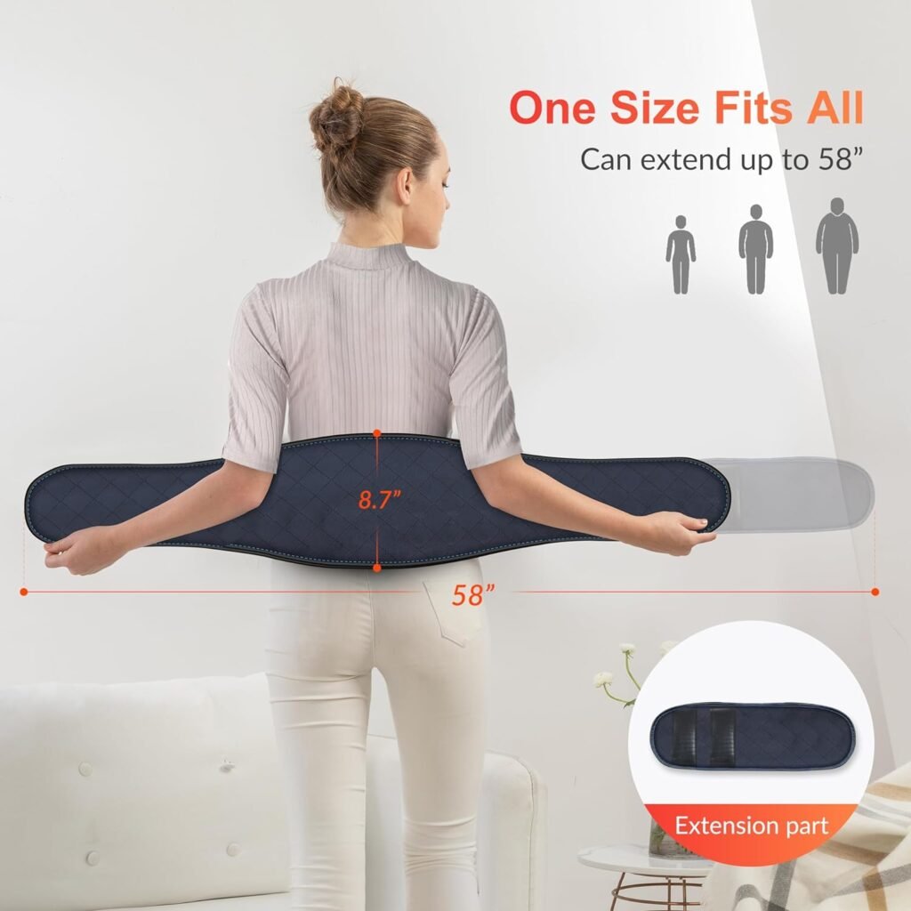 COMFIER Cordless Heating Pad for Back Pain Relief,Lower Back Massaager with Heat, Heat Pads for Back,Cramps,Lumbar,Abdominal,Leg, Arthritic Pain,Gifts for Mom,Dad Women Men