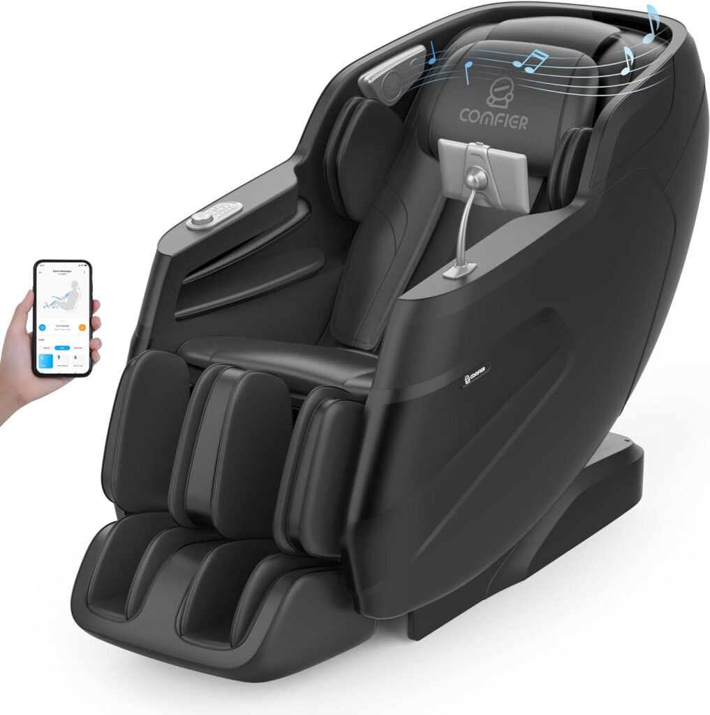 COMFIER Upgraded Massage Chair with 12 Modes,Voice Control,TFT Tablet,Full Body Shiastu Massager with Heat,Zero Gravity Chair Massager,Massage Chiar Recliner,Compression,Bluetooth