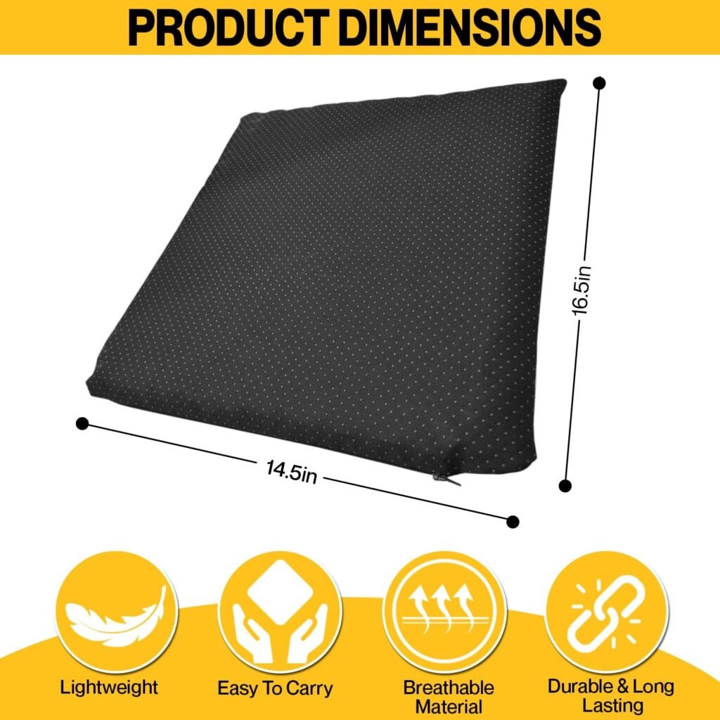 Comfy Gel Seat Cushion | Gel Seat Cushion for Long Sitting | Gel Seat Cushion for Orffice Chair | Soft  Breathable | Cooling Gel Seat Cushion with Ventilated Design | Desk Chair Cushion