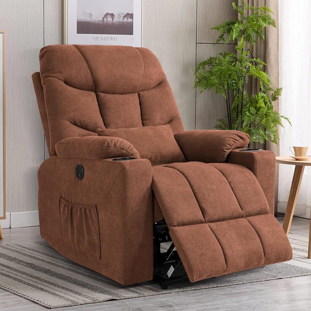 Consofa Lift Chair, Large Power Lift Recliner Chair for Elderly with Massage and Heated, Electric Power Lift Recliner Chairs for Seniors, Power Lift Recliner with Lumbar Pillow, USB  Type-C Port