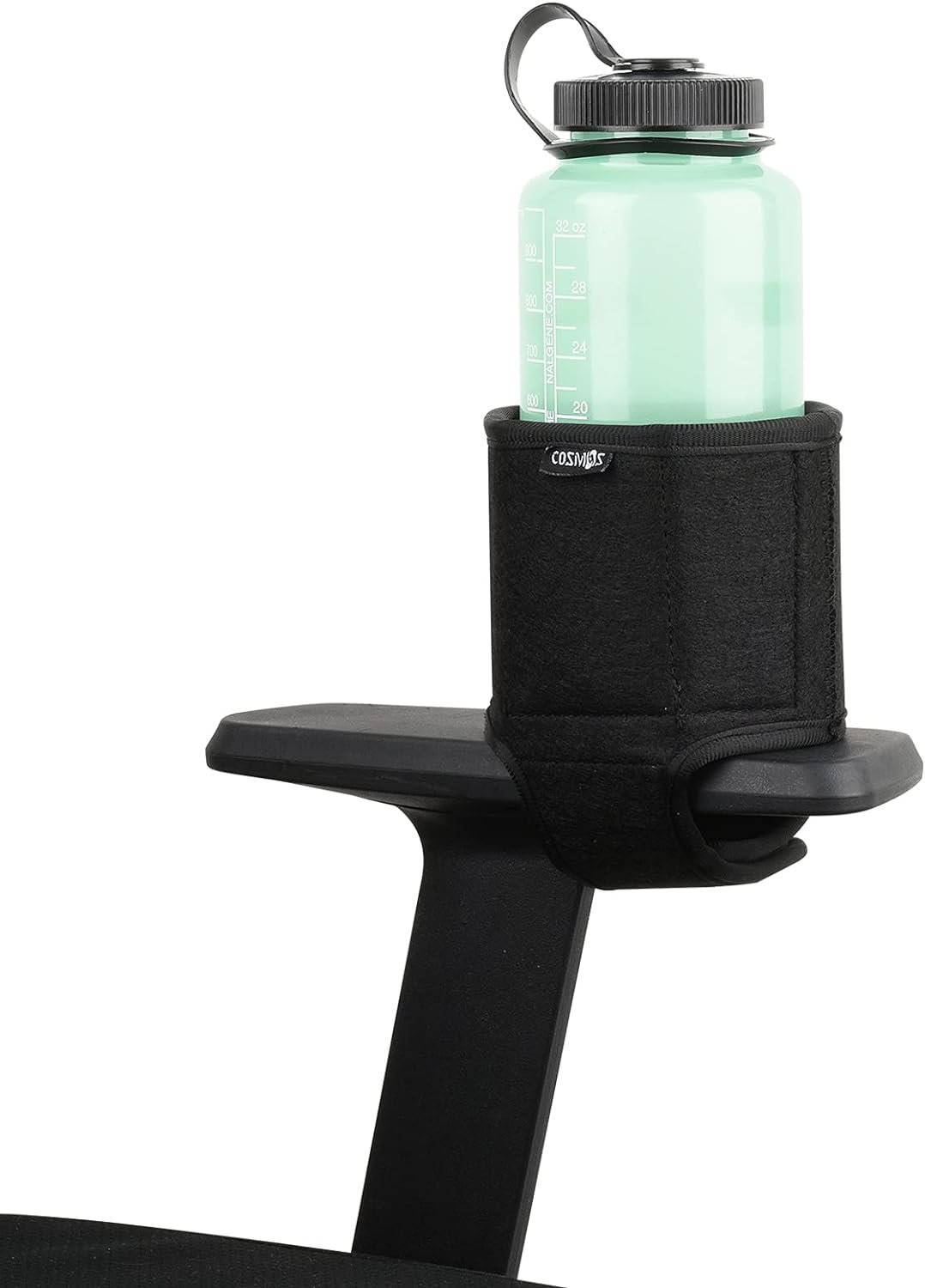 Cosmos Arm Chair Cup Holder Armrest Drink Can Water Bottle Holder for Armrest Chair, Recliner, Gaming  Office Chair, Foldable Felt in Black Color