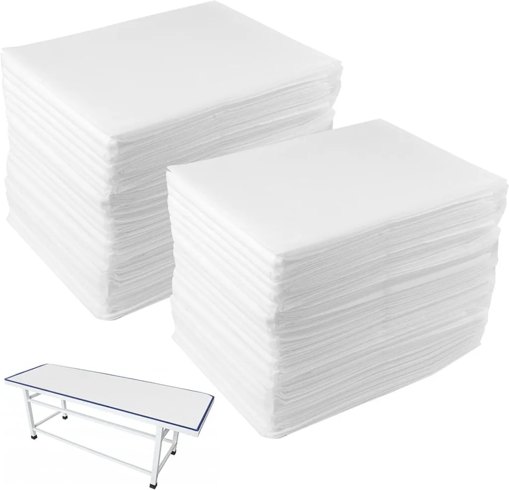 DEAYOU 40 PCS Disposable Spa Bed Sheets, Waterproof Massage Table Sheet Protector, Non Woven Fabric Bed Cover for Massage Therapy, Beauty Salon, Tattoo, Hotels, Esthetician, 31 x 67, Oil-Proof DEAYOU 40 PCS Disposable Spa Bed Sheets, Waterproof Massage Table Sheet Protector, Non Woven Fabric Bed Cover for Massage Therapy, Beauty Salon, Tattoo, Hotels, Esthetician, 31 x 67, Oil-Proof