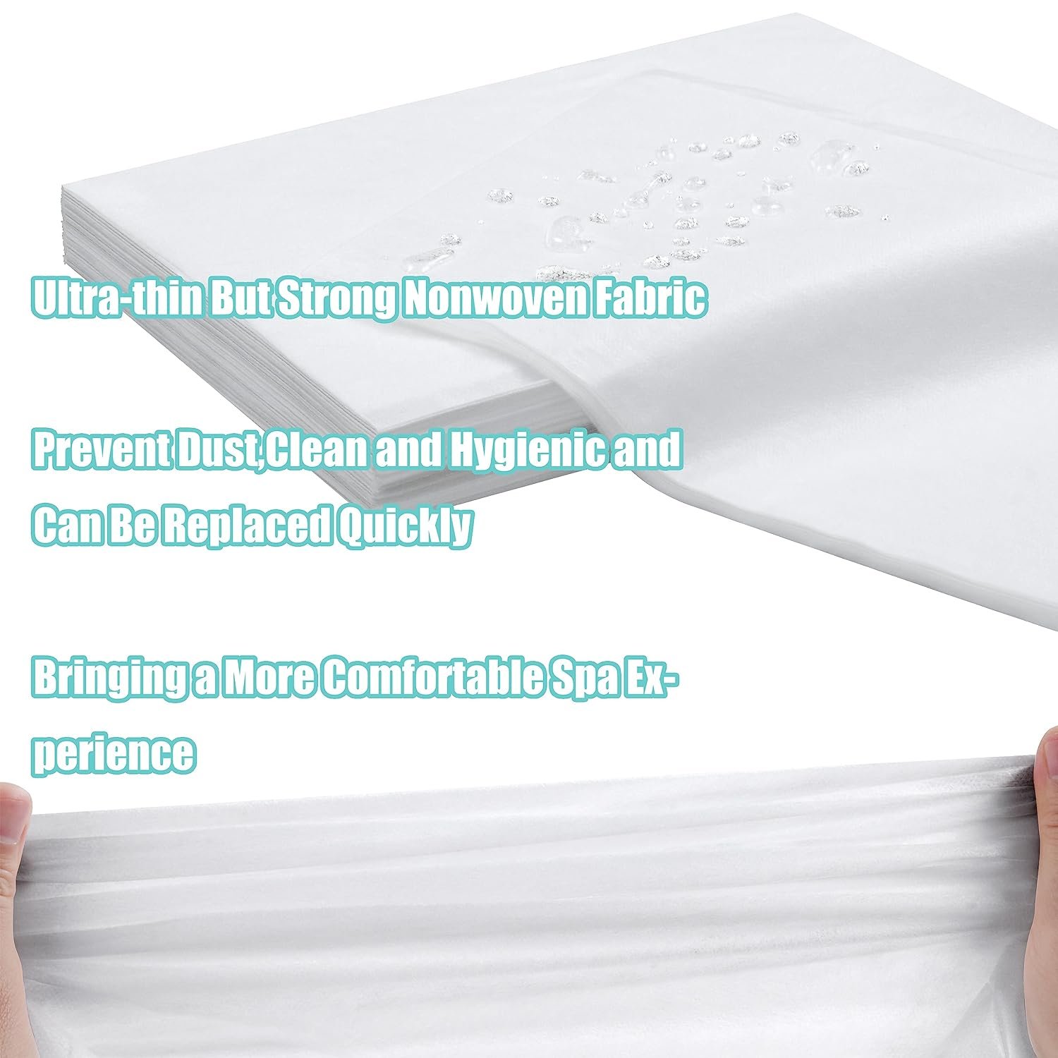 Disposable Bed Sheets for Massage Table 100 Pcs 31 x 71 Waterproof Massage Table Sheet Soft Non Woven Fabric SPA Bed Cover Breathable for Massage Beauty Tattoos(White)