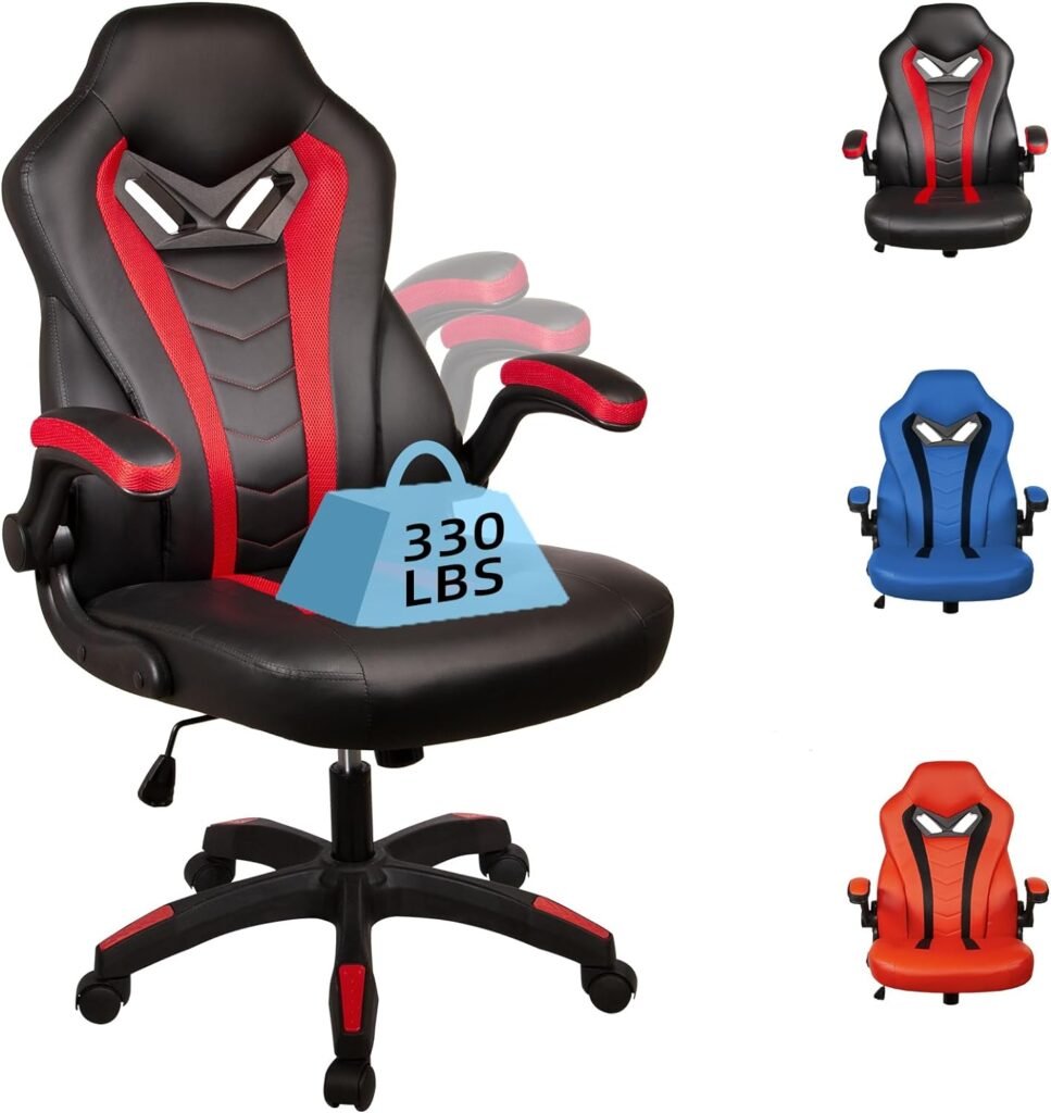 Dvenger Office Desk Chairs, Office Chairs Clearance, Video Game Chairs, Gaming Chairs, Computer Gaming Chair, Gaming Chairs for Teens, Adults, Gamer, Black