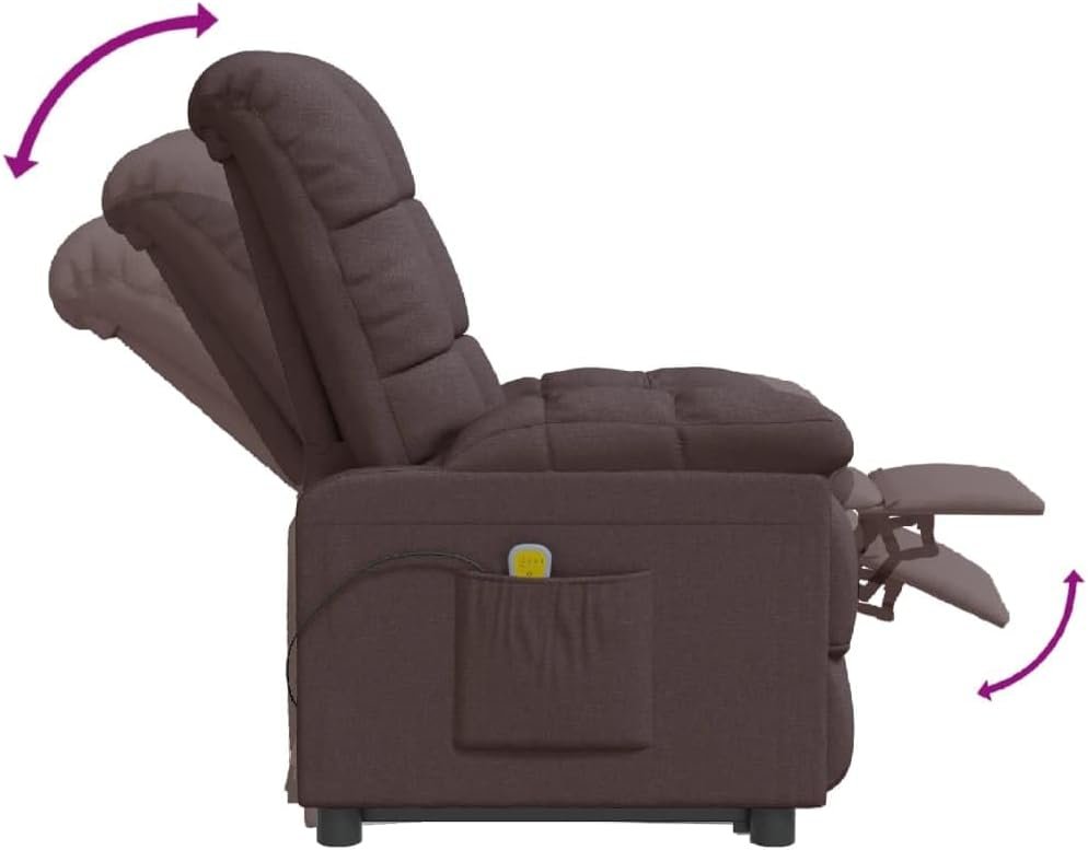 DYRJDJWIDHW Massage Recliner Massage Chairs Full Body and Recliner,Best Massage Chair,Massage Chair Zero Gravity Full Body,shiatsu Massage Chair,Dark Brown Fabric