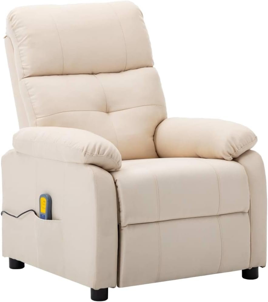 DYRJDJWIDHW Massage Recliner Massage Chairs Full Body and Recliner,Best Massage Chair,Massage Chair Zero Gravity Full Body,shiatsu Massage Chair,Cream Fabric