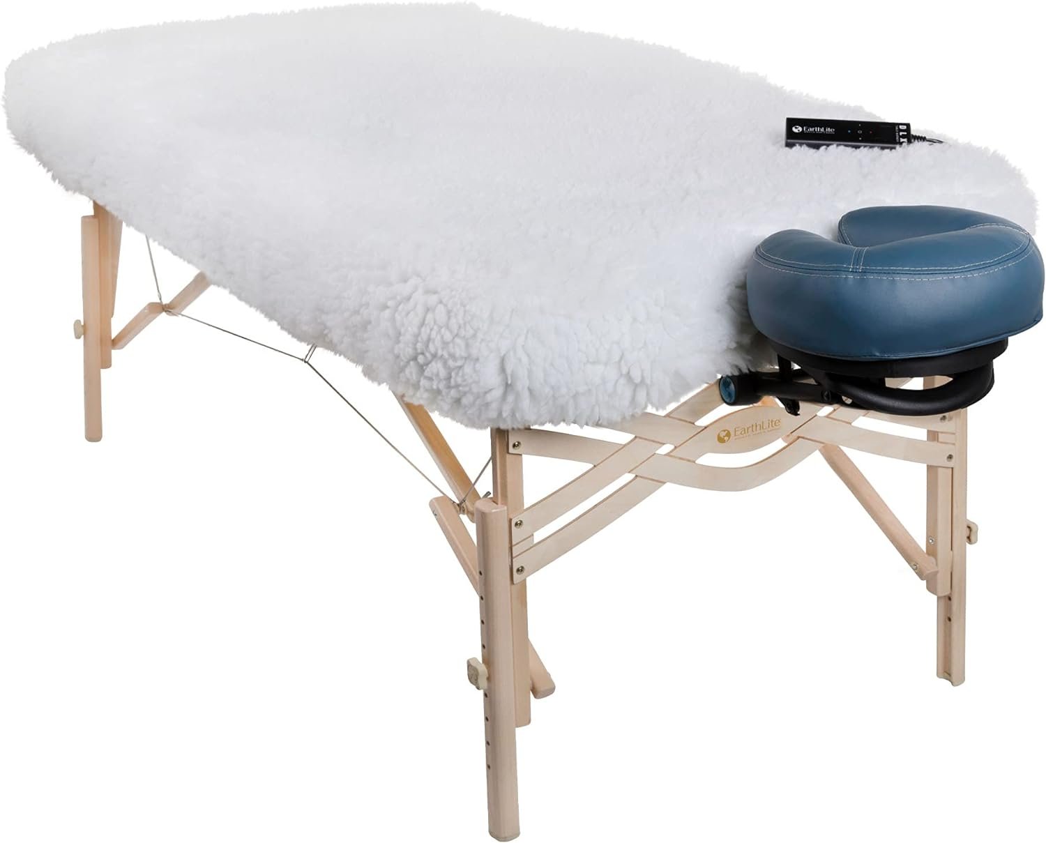 Earthlite DLX Fleece Massage Table Warmer  Fleece Pad – Washable, Digital, Up to 135F, Auto Shut-Off (1” Fleece)