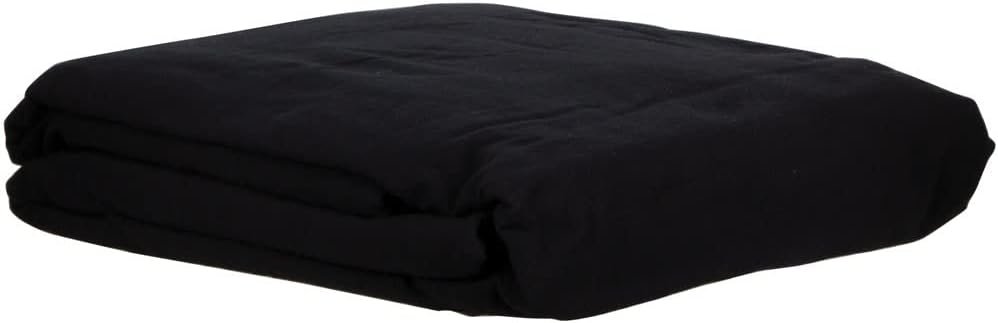 ForPro Premium Flannel Flat Sheet for Massage Tables, Ultra-Light, Stain and Wrinkle-Resistant, 63 W x 100 L, Black