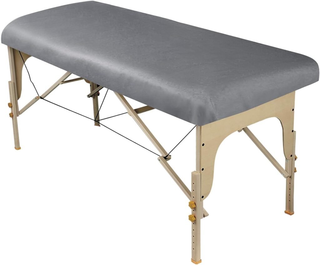 ForPro Premium Microfiber Massage Fitted Sheet, Cool Grey, Ultra-Light, Stain and Wrinkle-Resistant, for Massage Tables, 36 W x 77 L x 7 H