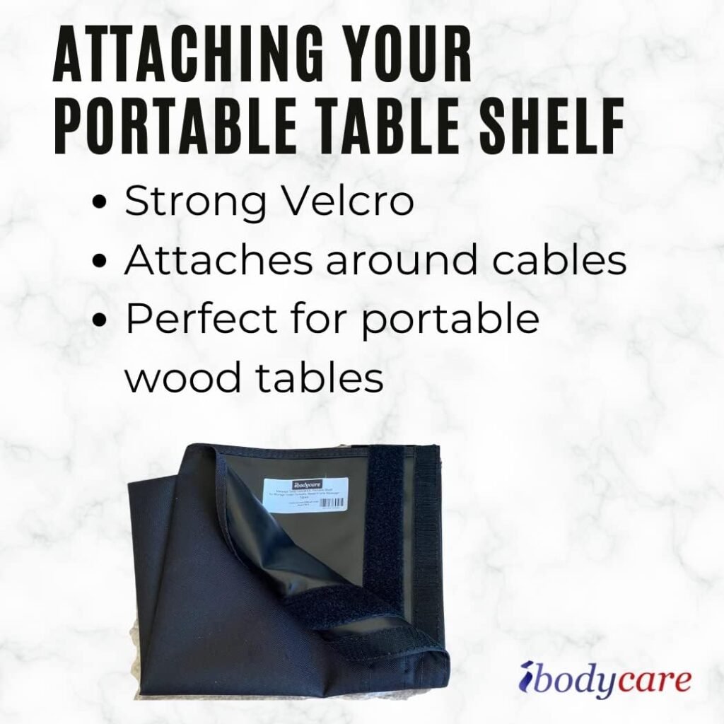 ibodycare Massage Table Hammock, Portable Shelf for Storage Under Portable, Wood-Frame Massage Tables, Store Bolsters, Sheets, Cushions, Pillow and Supplies Off The Floor of Your Therapy Space