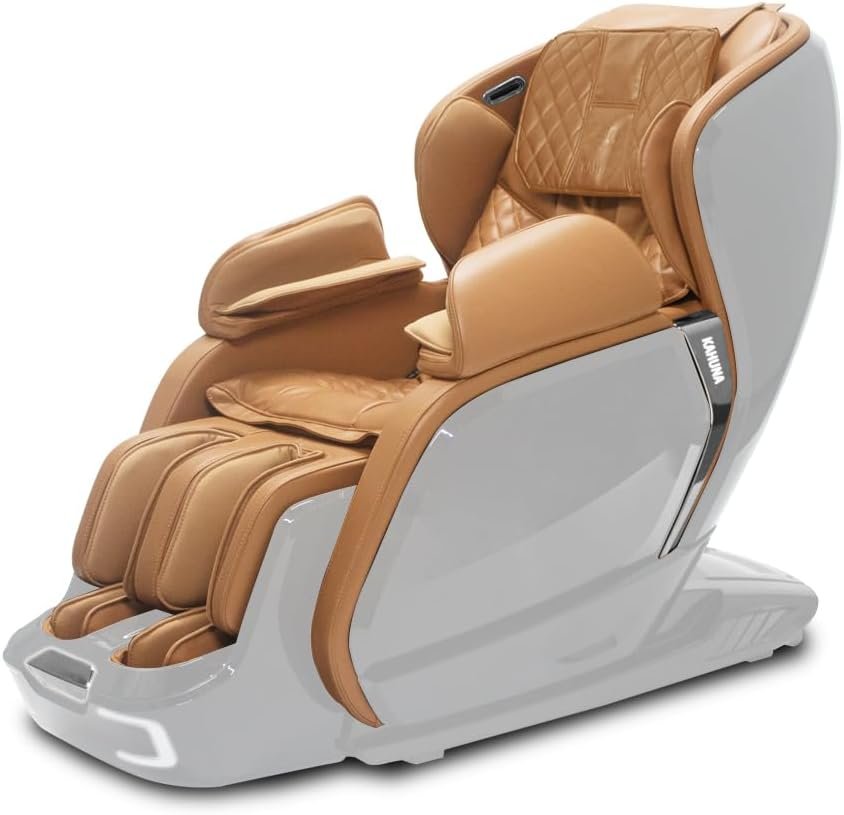 Kahuna Massage Chair - 3D+@ Latest Technology SL-Track Auto Extension LM-6800T - White Camel Fully Assembled