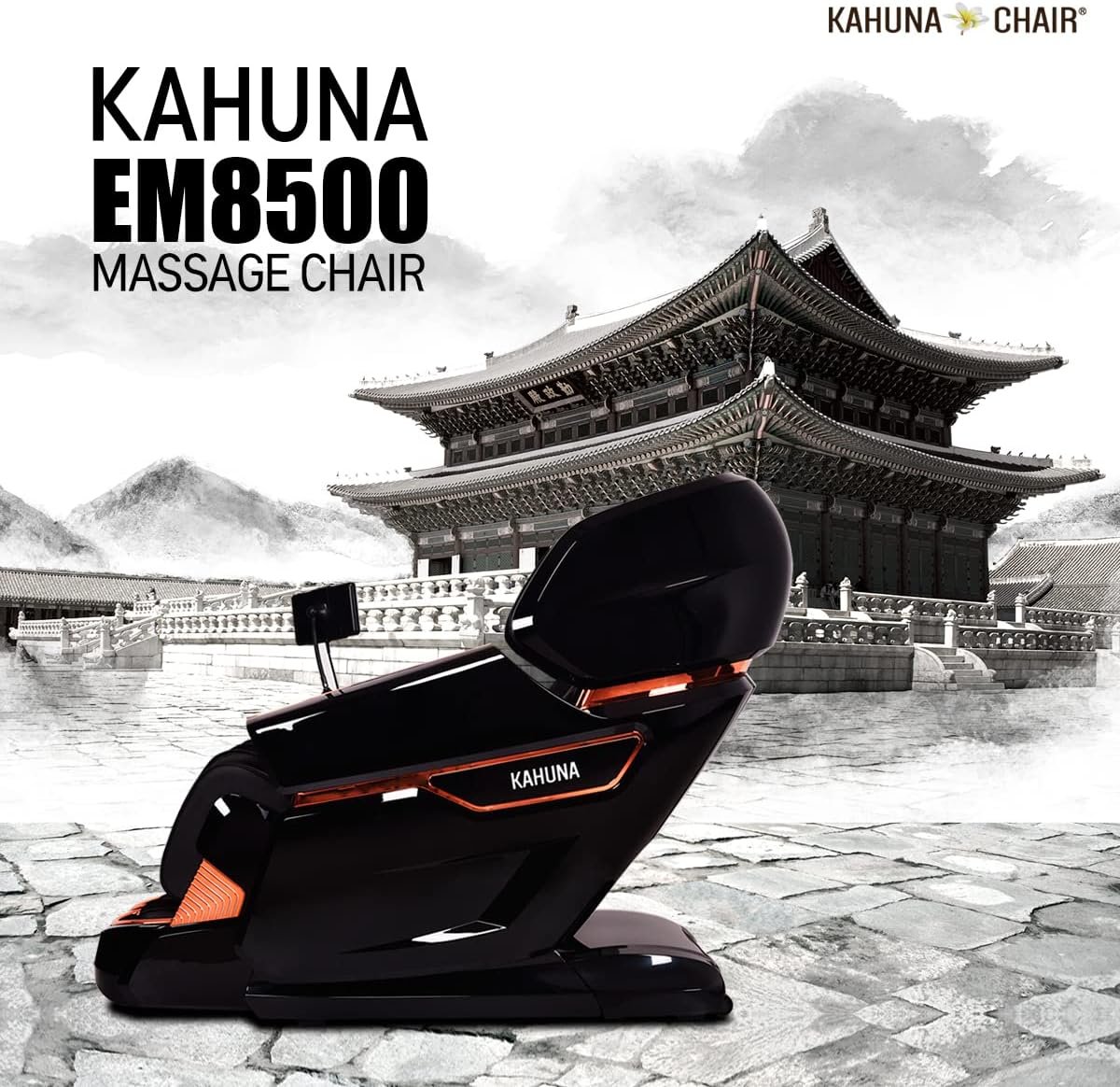 Kahuna Massage Chair EM-8500 4D Full-Body Shiatsu Massage targeting Muscle, Tablet Remote 24 Auto Programs-Black with Hani3800 Massage Chair