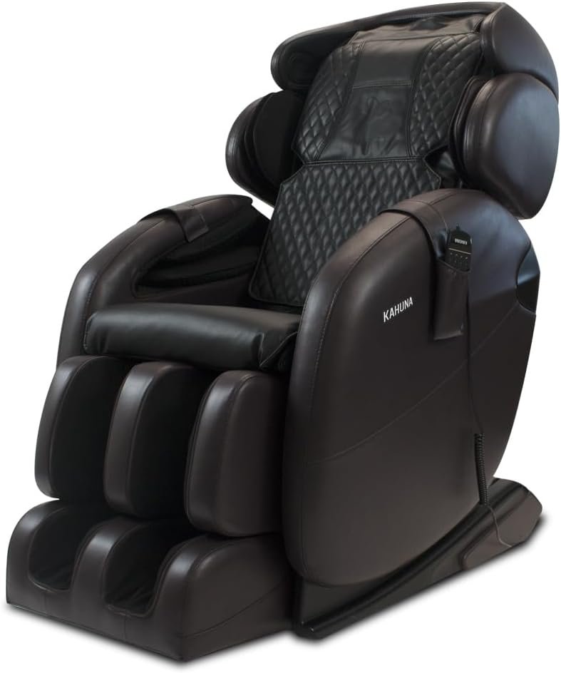 Kahuna Massage Chair Space-Saving Zero Gravity Full-Body Recliner LM6800S (Dark Brown)