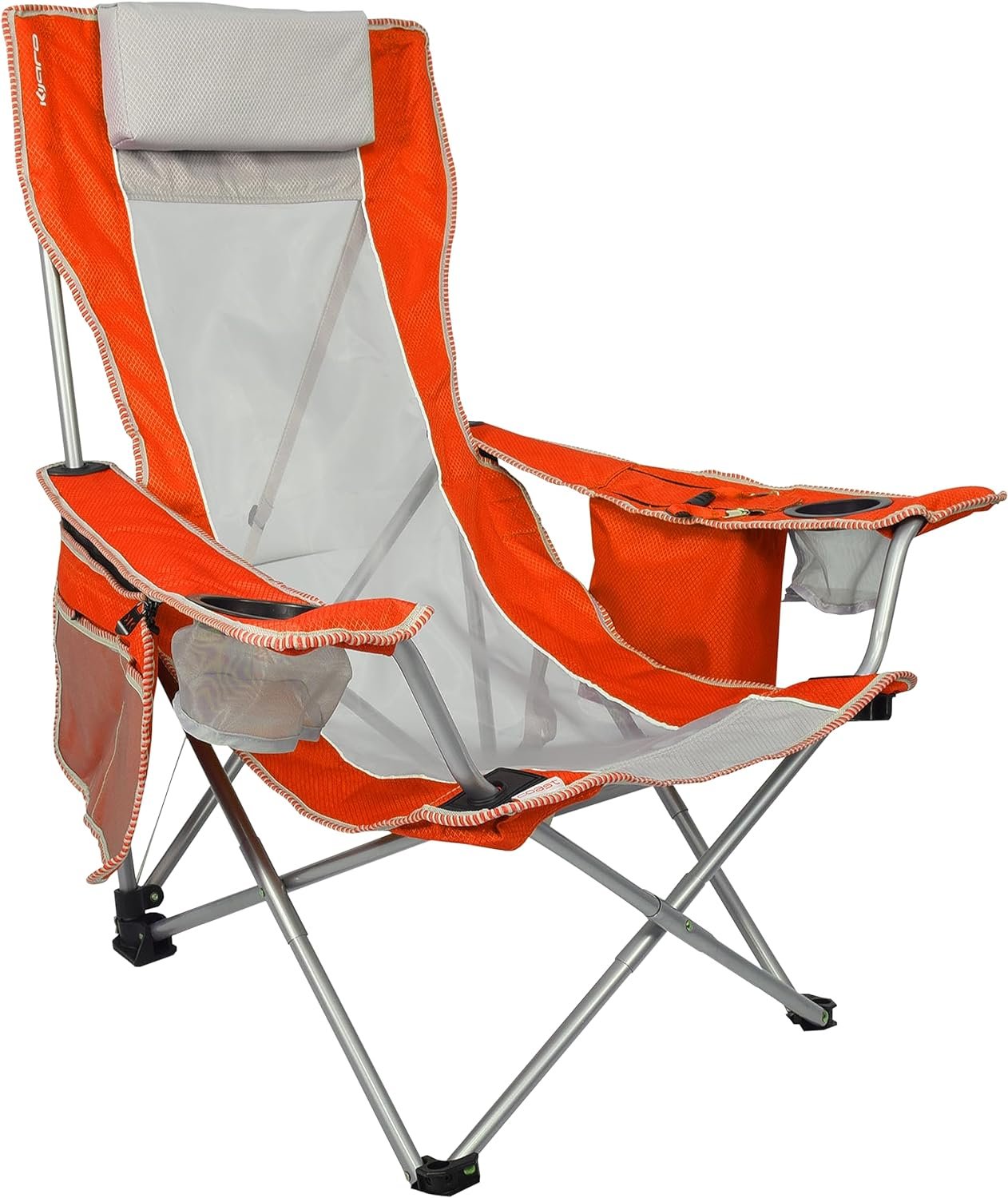 Kijaro Beach Sling Chair with Cooler Pocket - Various Fun Colors  Patterns - Perfect Beach Folding Chair and Camping Chair - Includes a Detachable Pillow