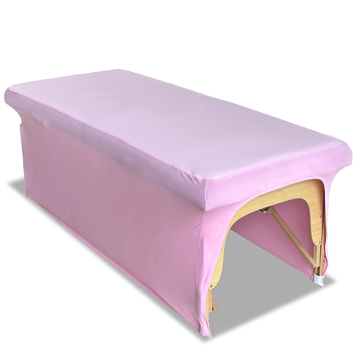 Leather Massage Table Cover, Stretchy  Waterproof Fitted Lash Bed Cover, Protective Spa Treatment Sheet Set for Lash Extension Bed or Massage Bed (Pink)