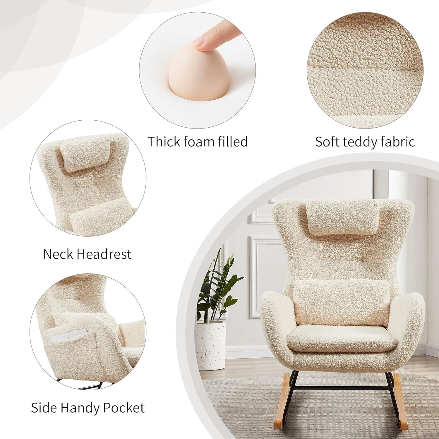 Livavege Upholstered Glider Rocker Nursing Armchair Review