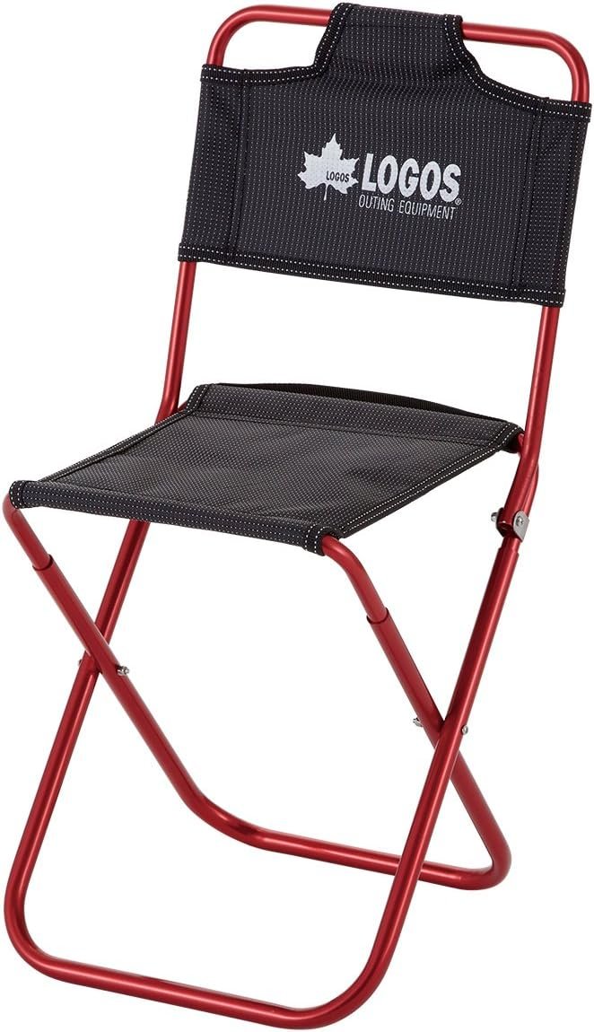 Logos Outdoor Chair 7075 Trek Chair (with Back) 73160277 Red (Approx.) Width 9.6 x Depth 11.4 x Height 18.9 inches (24.5 x 29 x 48 cm), Seat Height 10.2 inches (26 cm)