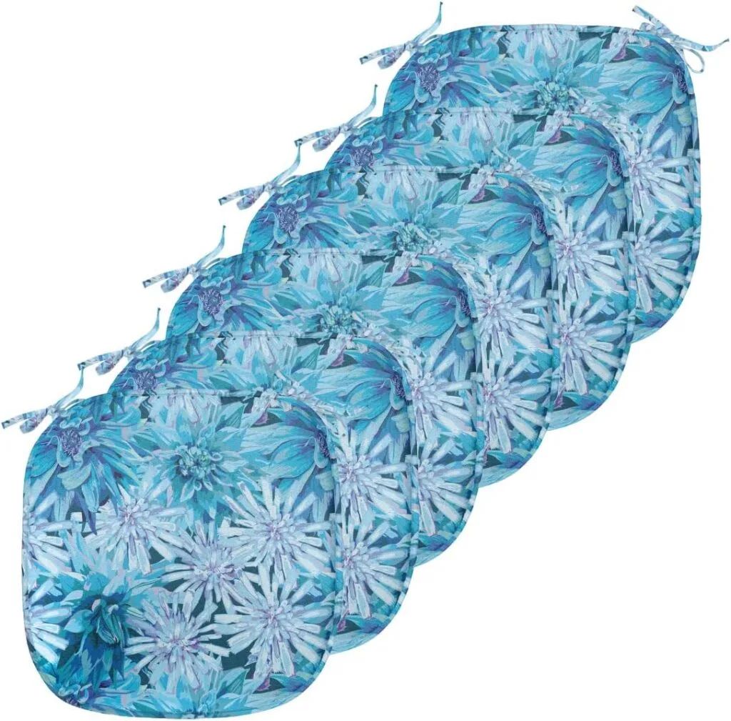 Lunarable Paisley Chair Seating Cushion, Paisley with Blooms Blue Tones Curly Motifs Medieval Inspiration, Anti-Slip Seat Padding for Kitchen Patio, 16x16, Navy Blue Sea Green Lunarable Paisley Chair Seating Cushion, Paisley with Blooms Blue Tones Curly Motifs Medieval Inspiration, Anti-Slip Seat Padding for Kitchen Patio, 16x16, Navy Blue Sea Green
