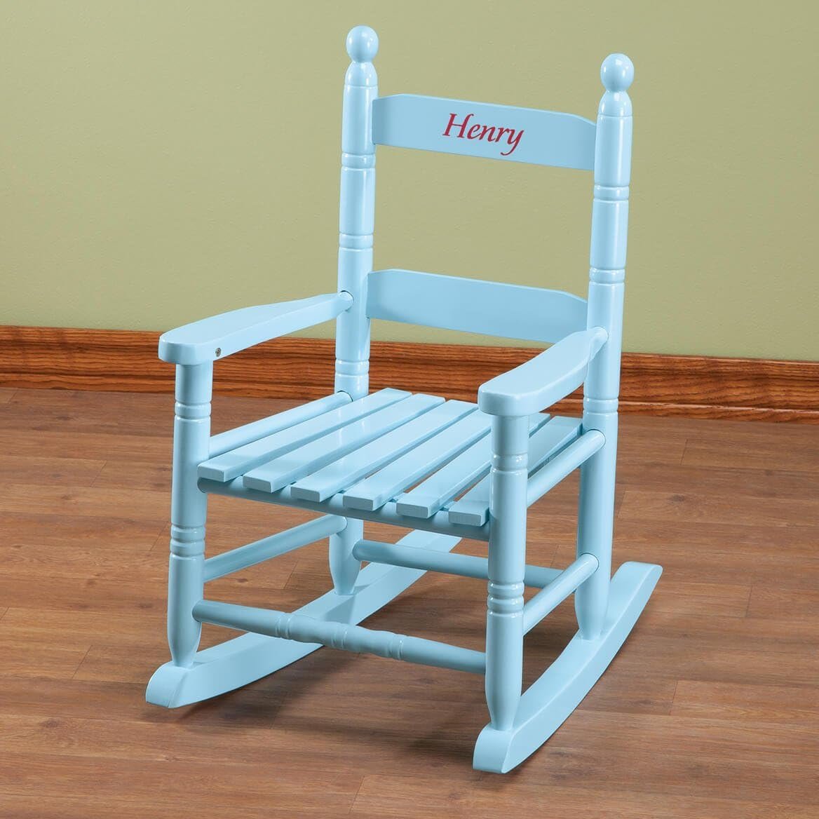 Miles Kimball Personalized Blue Childrens Rocker - Blue Font