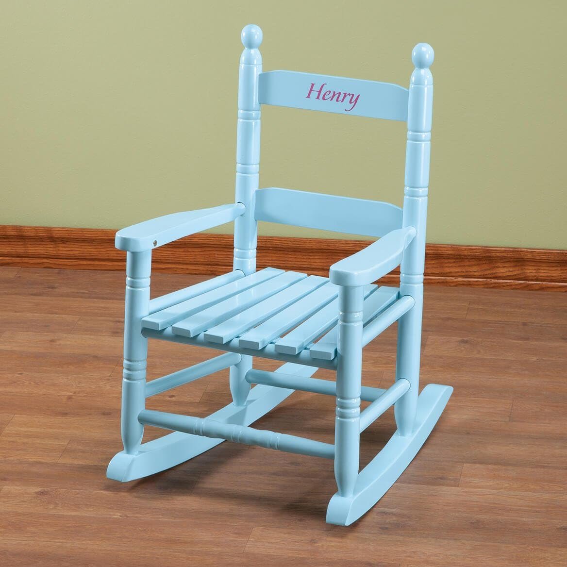 Miles Kimball Personalized Blue Childrens Rocker - Blue Font