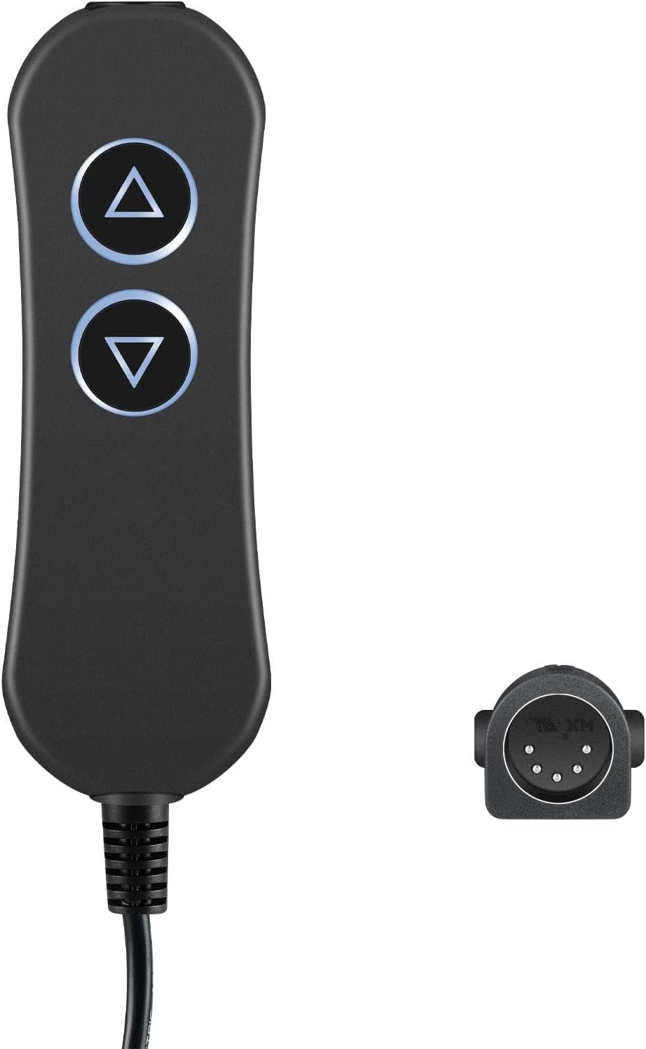 MineCtrl 2 Button 5 Pin Prong Hand Control Handset Remote with USB and Backlight for Lift Chairs Power Recliners