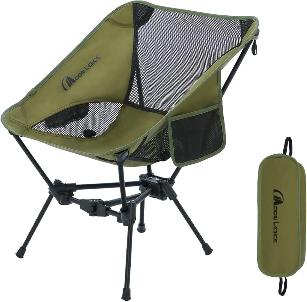 MOON LENCE Camping Chair Portable Backpacking Chair - The 4th Generation Ultralight Folding Chair - Compact, Lightweight Foldable Chairs for Hiking Mountaineering Beach