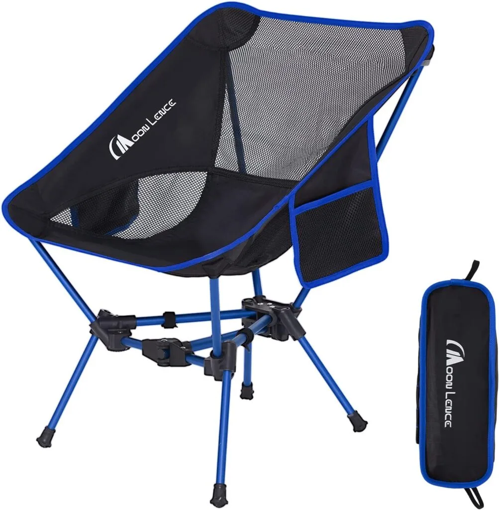 MOON LENCE Camping Chair Portable Backpacking Chair - The 4th Generation Ultralight Folding Chair - Compact, Lightweight Foldable Chairs for Hiking Mountaineering Beach