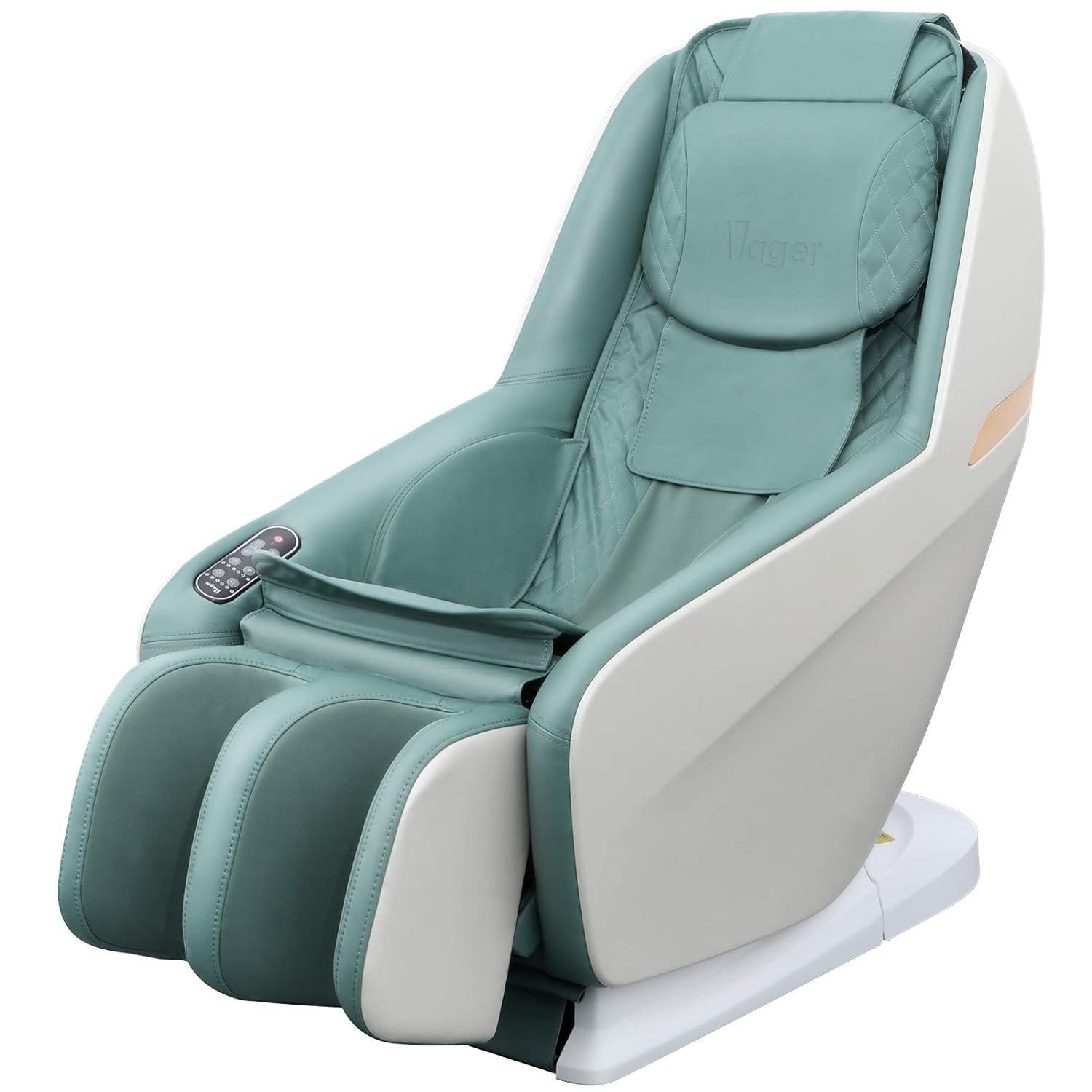 Nager Massage Chair 48 Inch Super Long SL Curve Cradle Floating Zero Gravity Design Electric Massage Chair with Multi-dimensional Manipulator Simulation Hand Massage for Full Body Massage Chair, Green