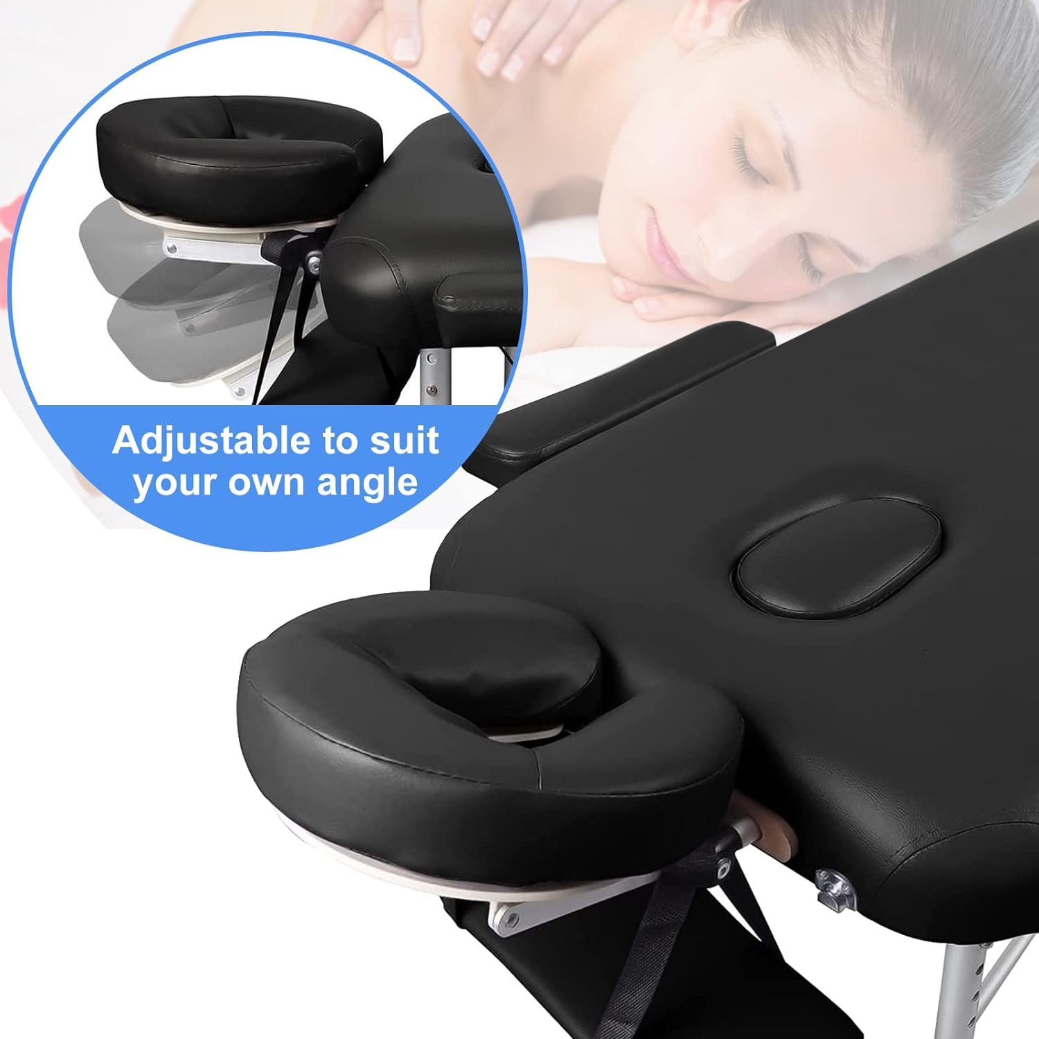 Noverlife Aluminum Universal Face Cradle for Massage Table, Lightweight Standard Massage Headrest Cradle, Professional Face Space Holder Face Cradle Replacement for Massage Bed Spa Beauty Therapy