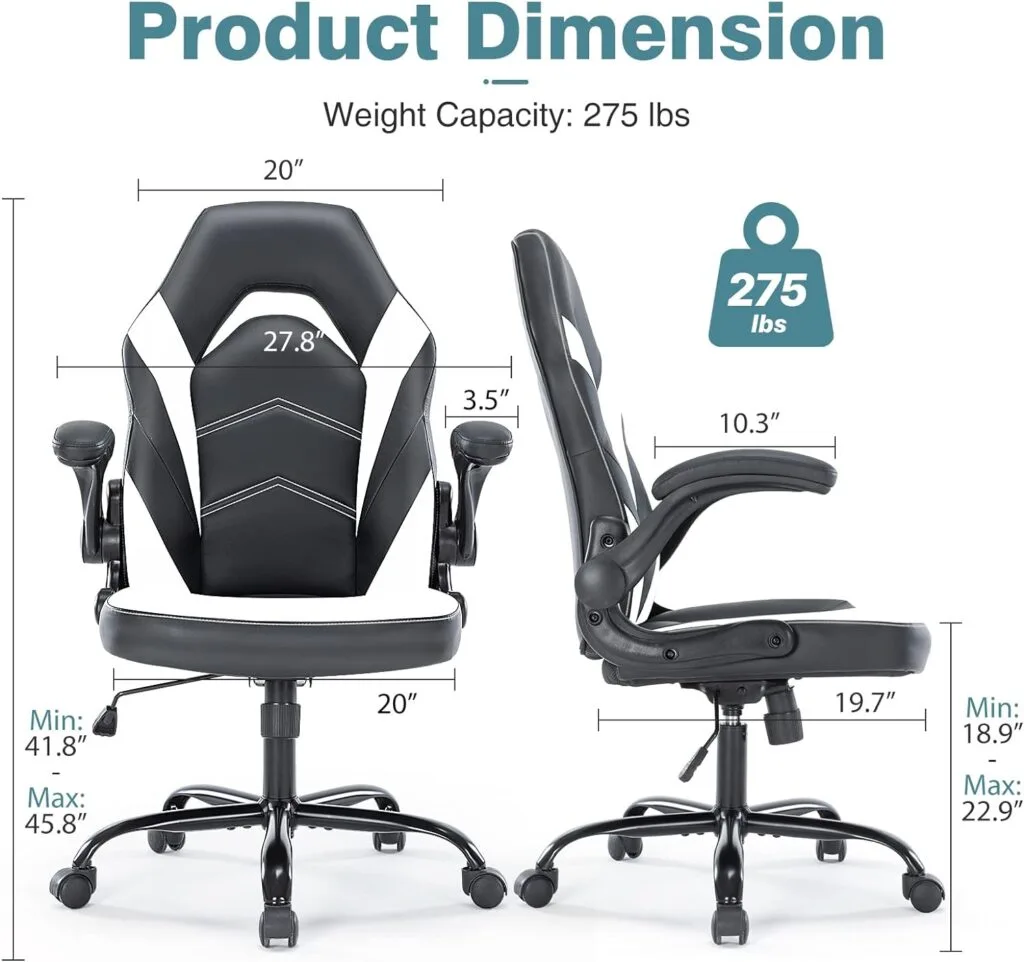 OLIXIS Desk upholstered Chair for Office and Home, White OLIXIS Desk upholstered Chair for Office and Home, White