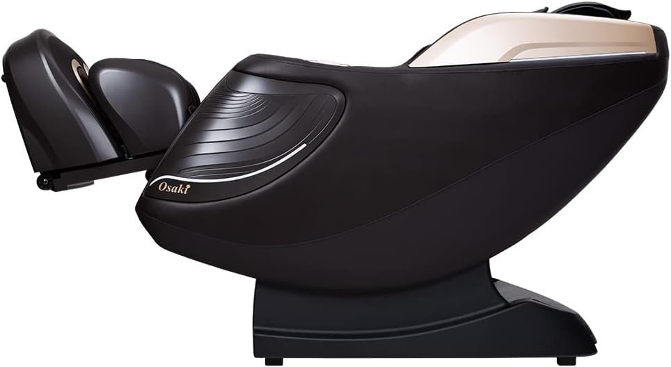 Osaki Pro OS-3D Opulent SL-Track Zero Gravity Full Body Airbag Massage Back and Calf Infrared Heat with Specialized Foot Roller Massage (Brown)