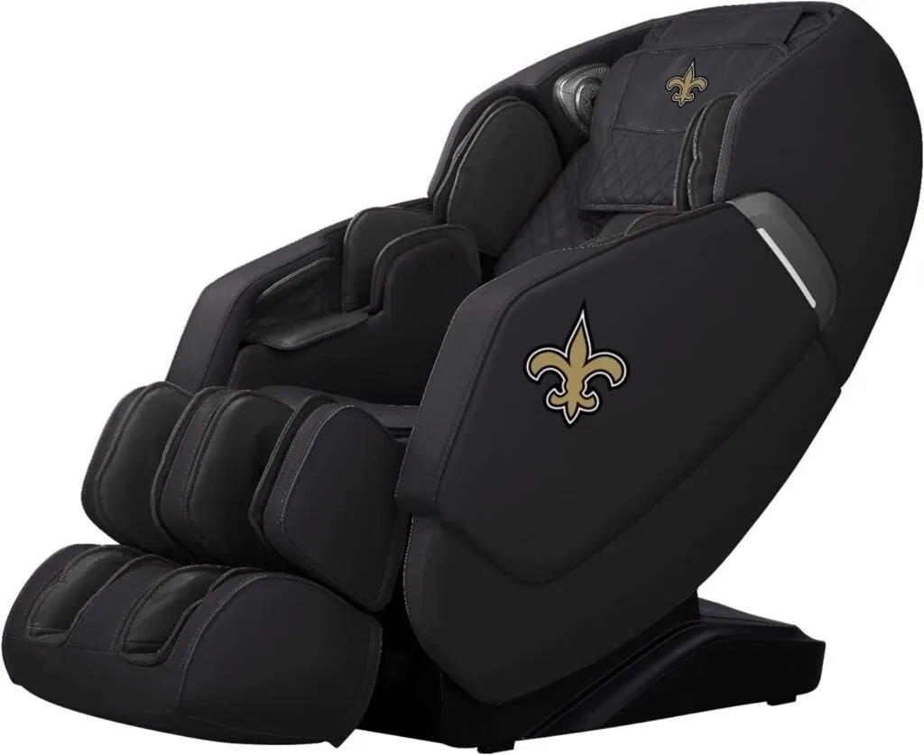 PayLessHere Full Body Massage Chair,Zero Gravity Electric Shiatsu Massage Chair Recliner with Heat Therapy Foot Roller SL-Track Stretch Vibrating Wireless Bluetooth Speaker (Black, NO)