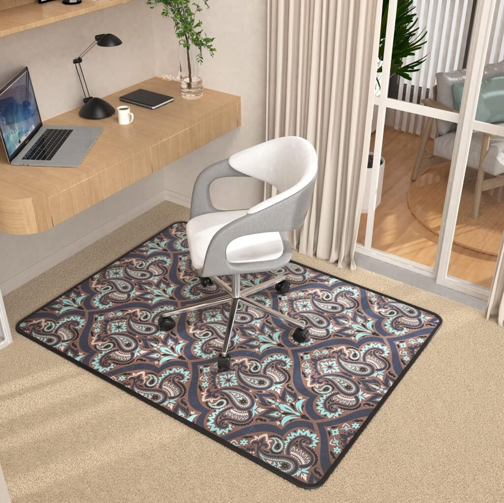 Placoot Heavy Duty Office Chair Mat for Carpet  Hardwood Floors, 48 x 36 Weight 3.5 lbs Highly Premium Quality Floor Mat, Desk Chair Mat for Carpeted Floors and Hardwood Floor for Home Office