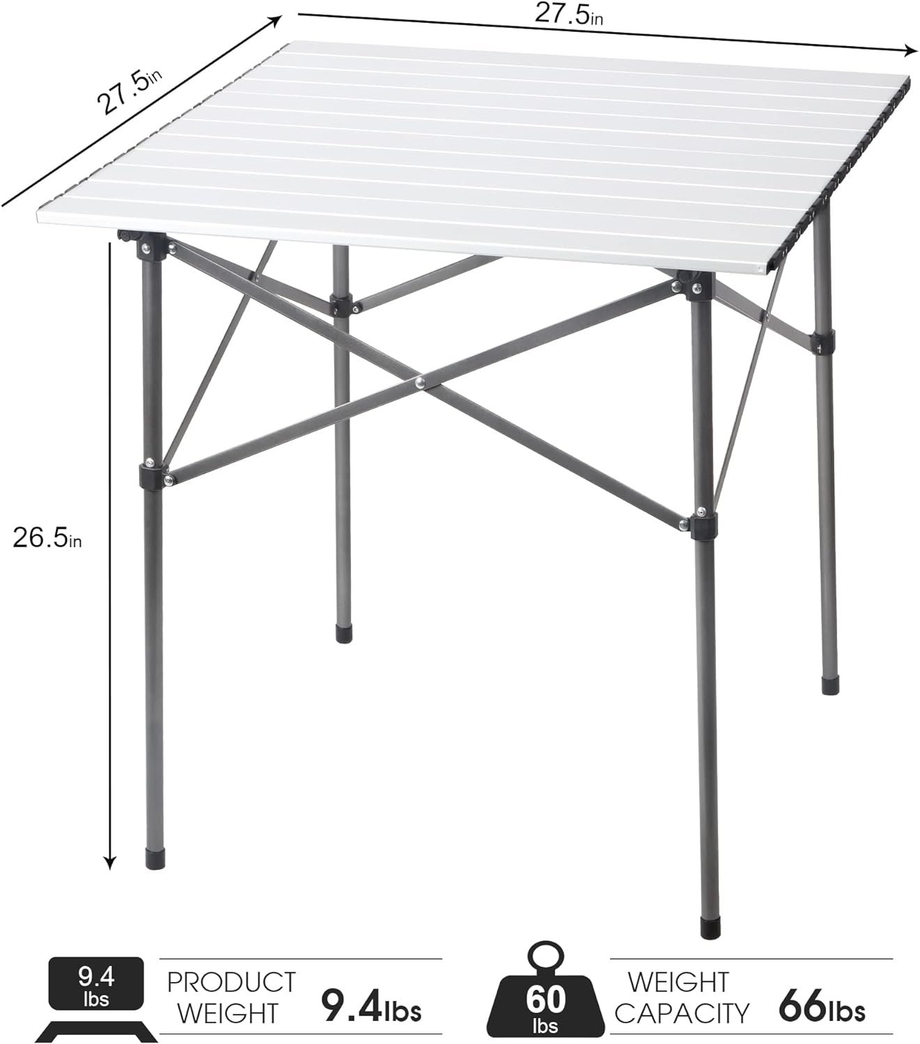 PORTAL Lightweight Aluminum Folding Square Table Review