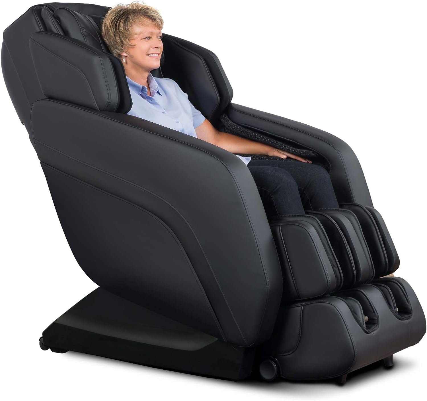 RELAXONCHAIR [MK-V Plus Full Body Zero Gravity Shiatsu Massage Chair with Built-in Heat and Air Massage System (Black)