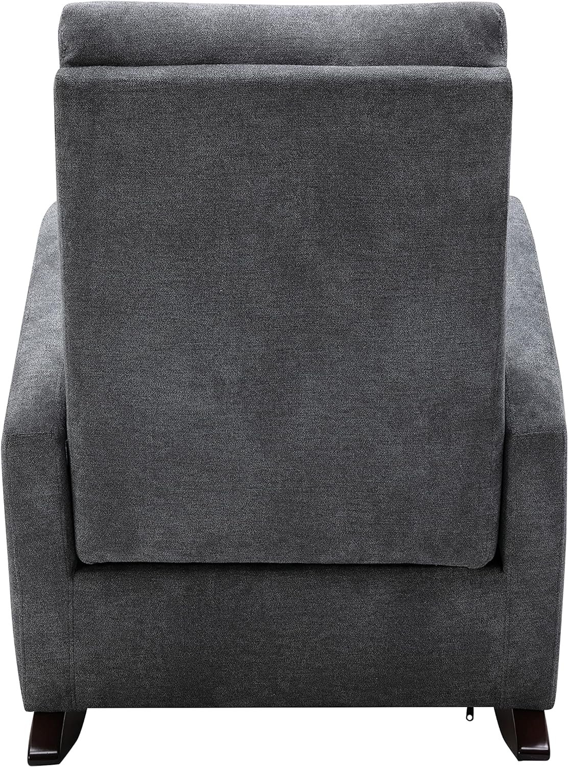 Rocking Chair Glider Chair for Nursery High Back Upholstered Rocker Chair Comfortable Living Room Chairs with Fabric Padded Seat Modern Rocking Chair for Bedroom Baby Room, Dark Gray