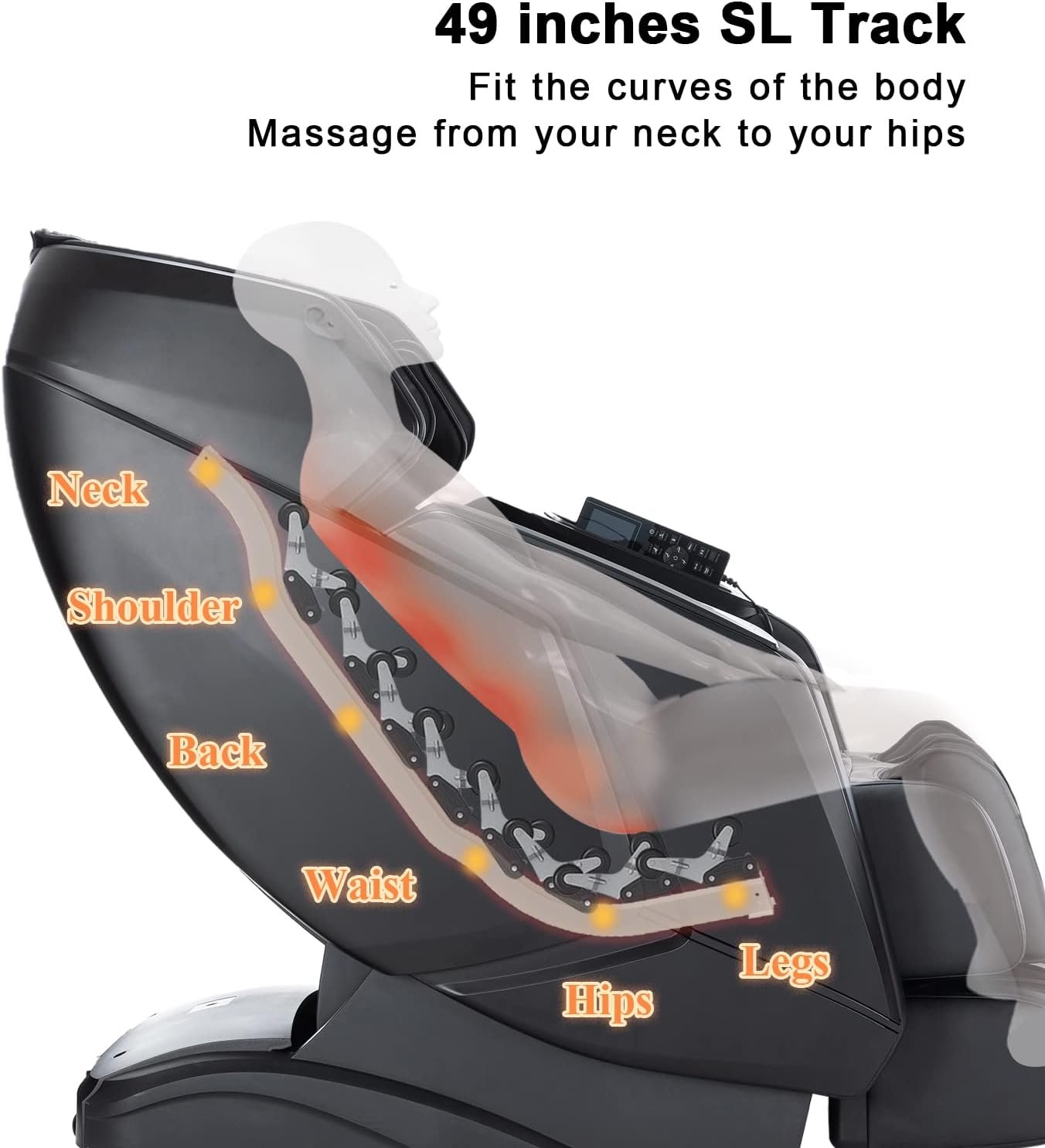 SGorri Massage Chair Thai Stretch, Full Body Massage with Zero Gravity,SL trackShiatsu Recliner with Foot Rollers, Bluetooth Speaker,Heating, Black