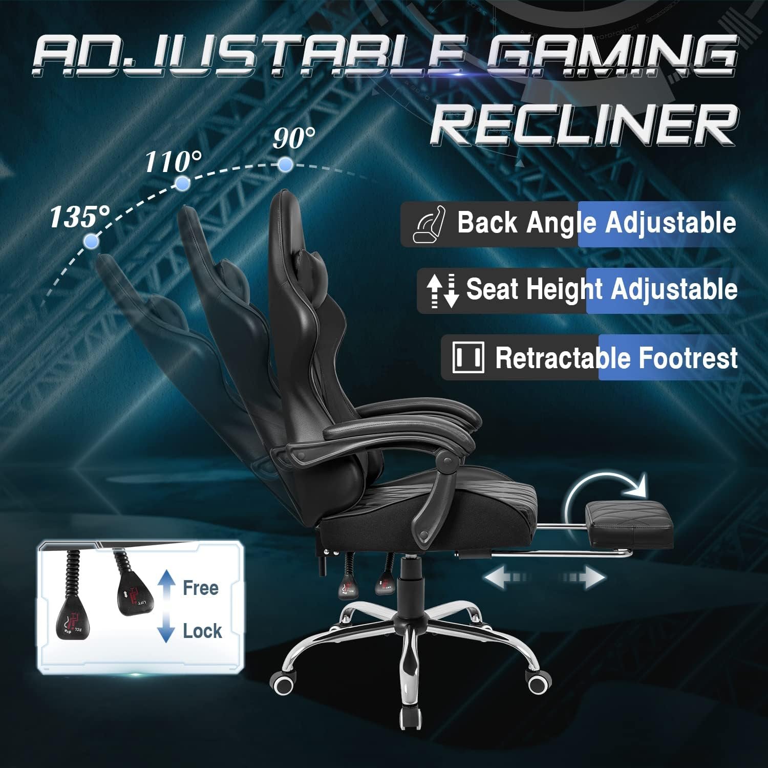 Shahoo Gaming Chair with Footrest Review