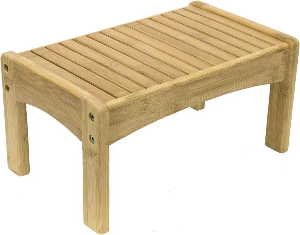 Sorbus Small Bamboo Step Stool - Wooden Foot Rest Stool  Potty Training Stool for Kids Toddlers