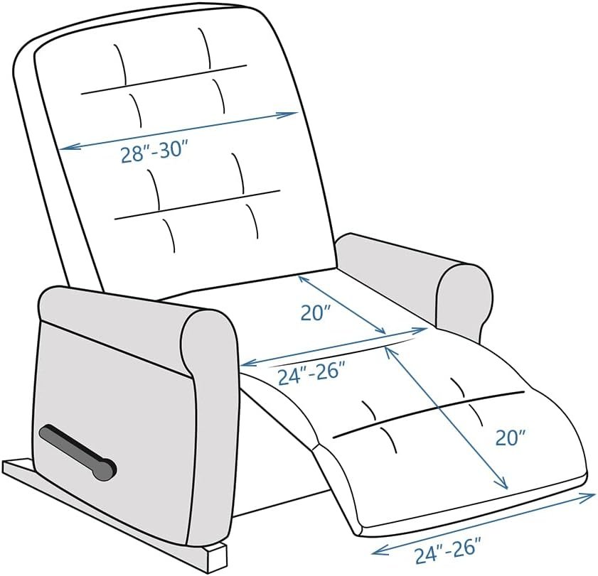 STONECREST Heated Recliner Cover, Water Resistant Print Recliner Slipcover, Stay in Place (Butterfly Dreams, Heated Recliner 23 Regular)