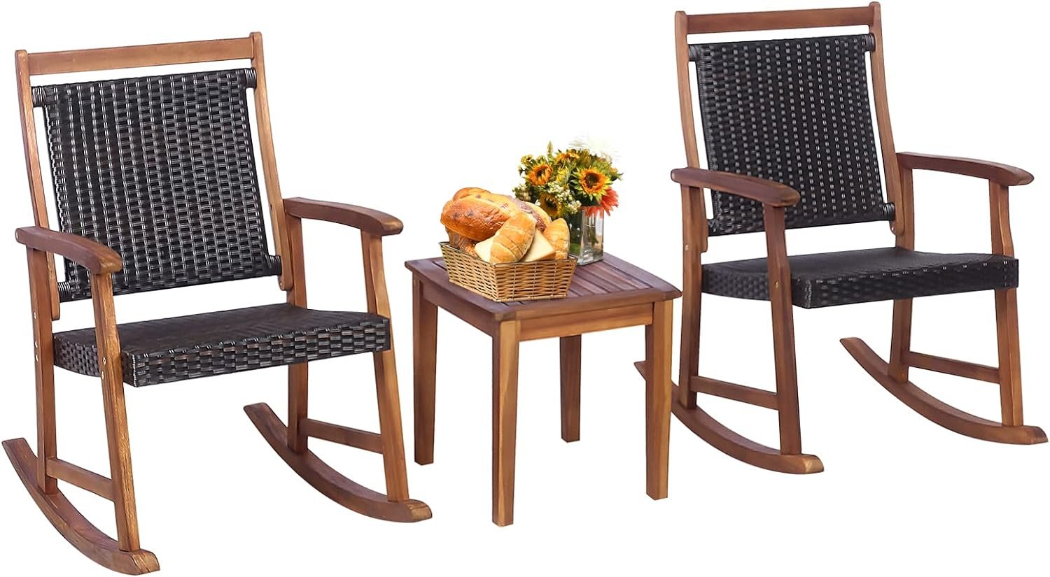 Tangkula Patio Rocking Chair Set Review