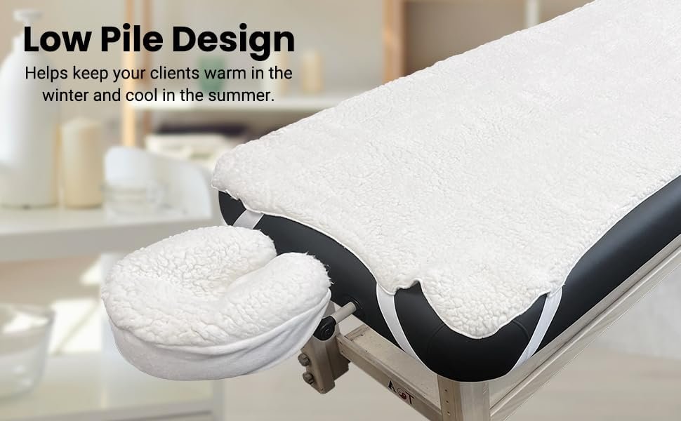 TOA Supply New Deluxe EarthGear Massage Table Sheet Fleece Cover  Face Rest Pad Set