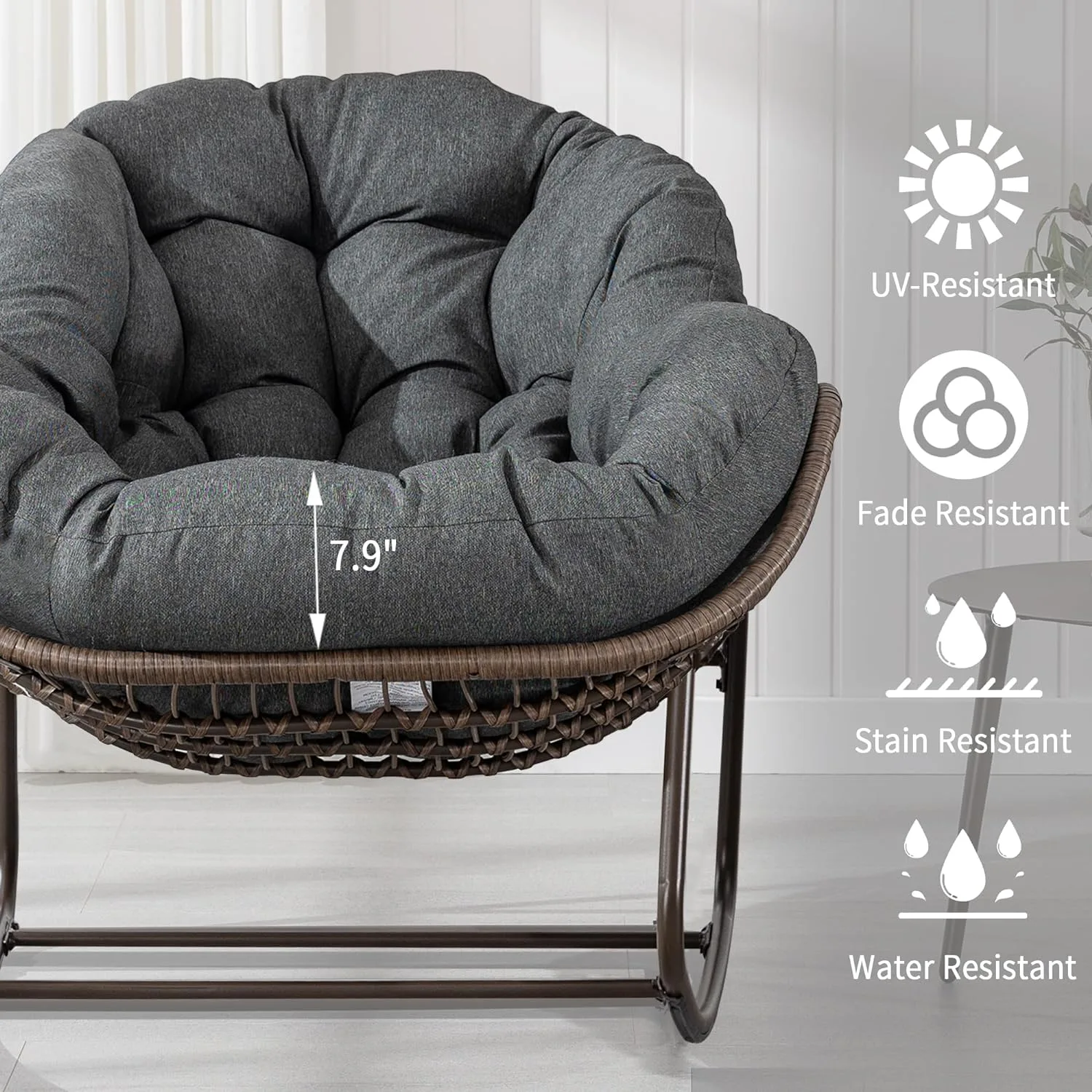 Villeston Outdoor Papasan Rocking Chair Review
