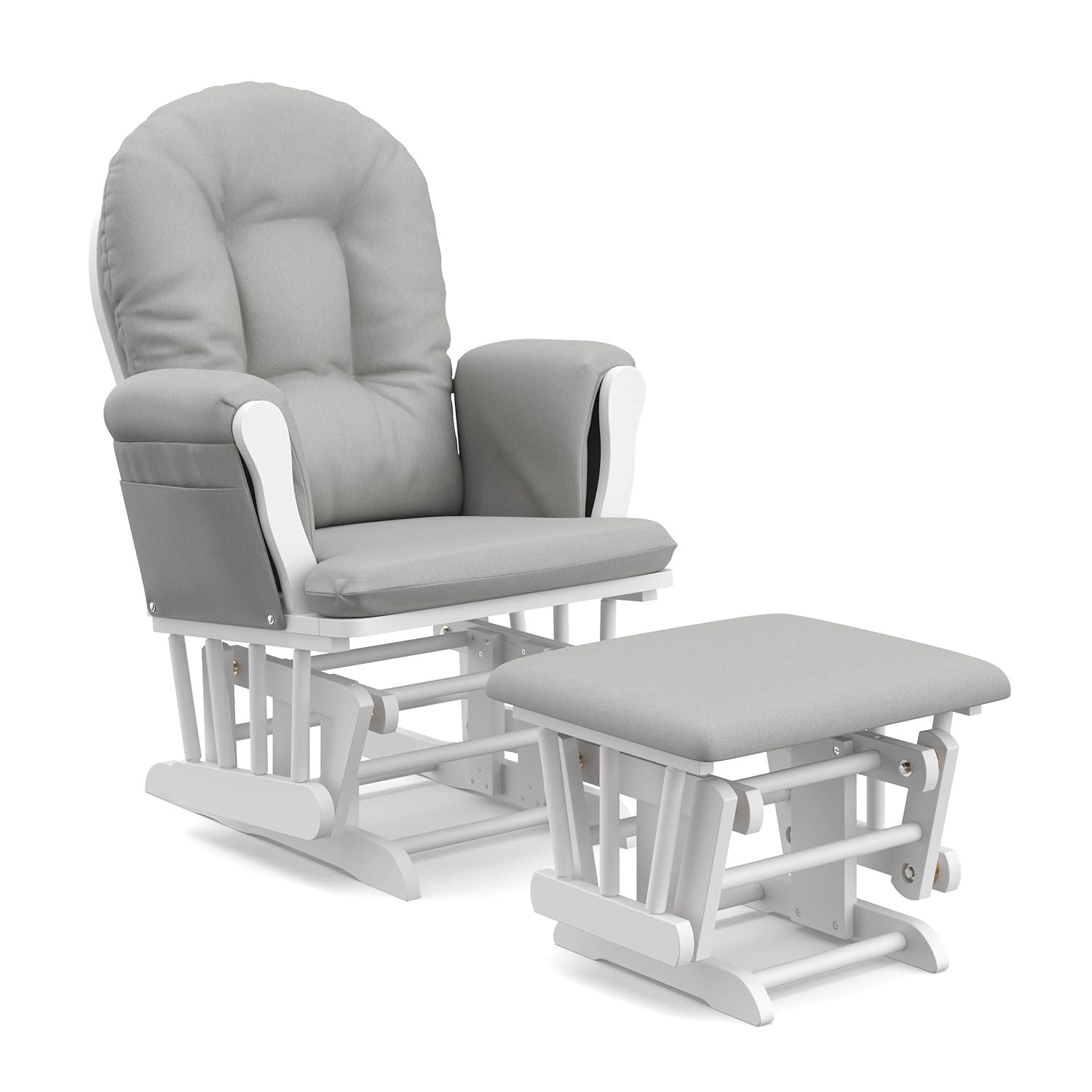 White with Light Gray Glider and Ottoman Review