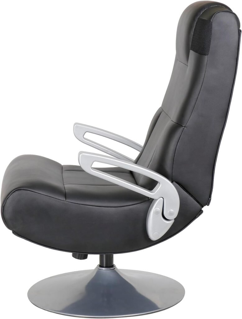 X Rocker Pedestal Gaming Chair, Use with All Major Gaming Consoles, Mobile, TV, PC, Smart Devices, with Armrest, Bluetooth Audio, Headrest Mounted Speakers, Subwoofer, Foldable