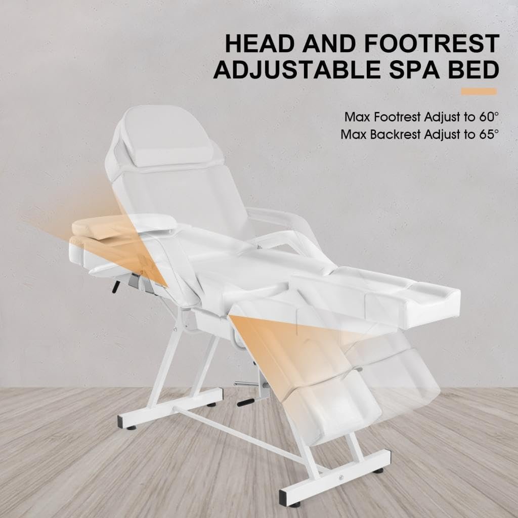 Artist hand Massage Table Adjustable Massage Bed with Barber Stool Spa Bed Salon Massage Equipment Barber Chair Salon Chair Black